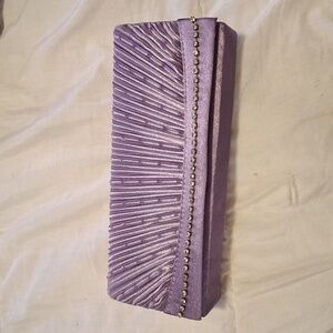 Lavender bling clutch
